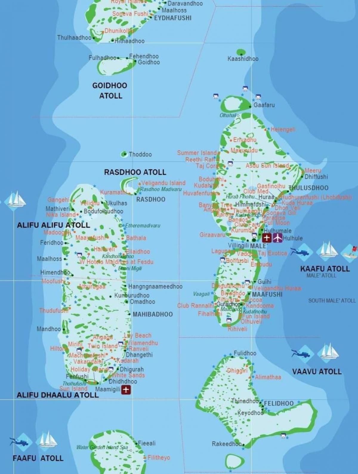maldivas mapa de la capital
