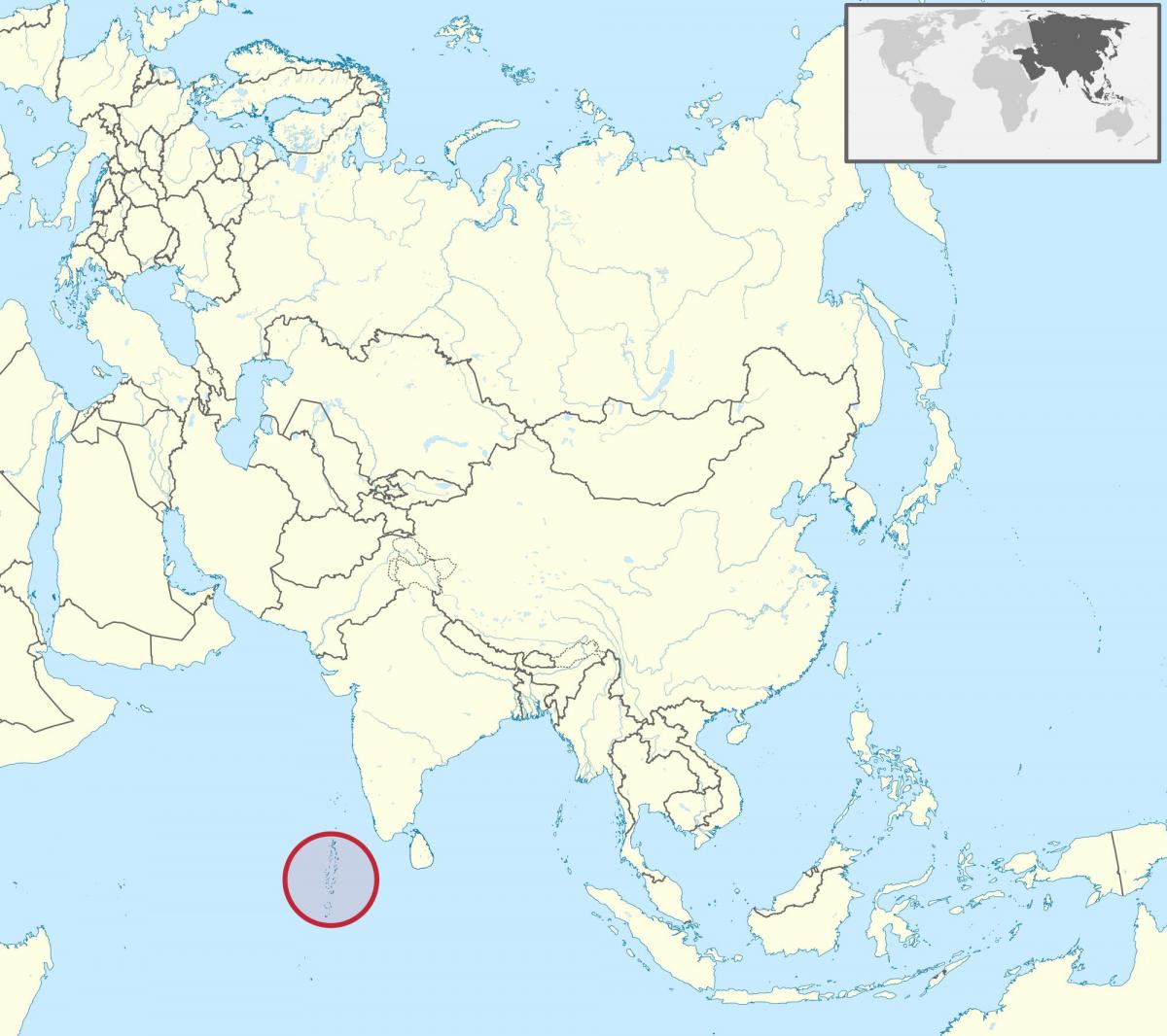 mapa de maldivas mapa de asia