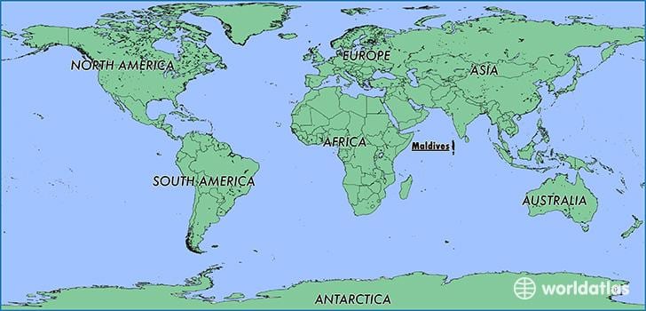 mapa de maldivas países vecinos