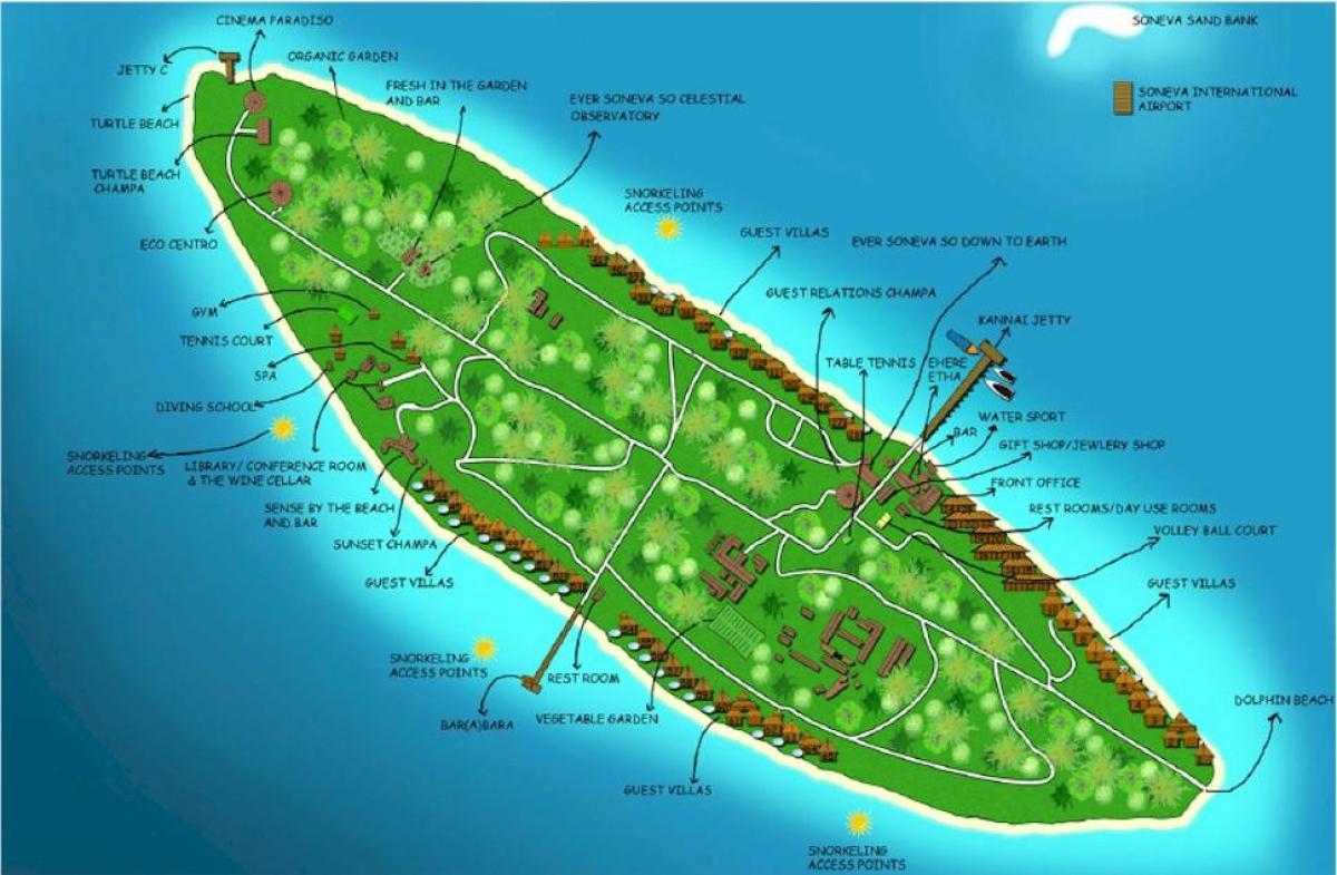 vaadhoo isla de maldivas mapa