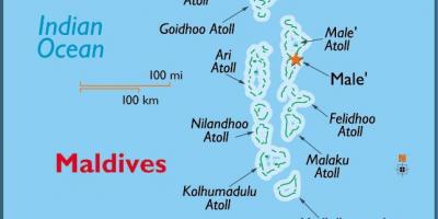Baa atoll, maldivas mapa