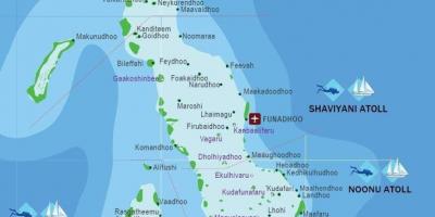 Islas maldivas mapa