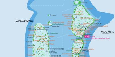 Aeropuertos de maldivas mapa