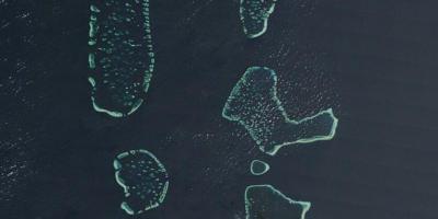 Mapa de maldivas satélite