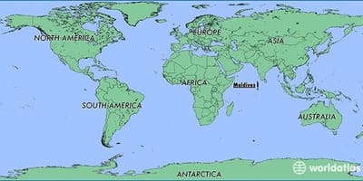 Mapa de maldivas países vecinos