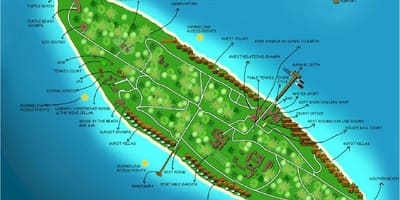Vaadhoo isla de maldivas mapa